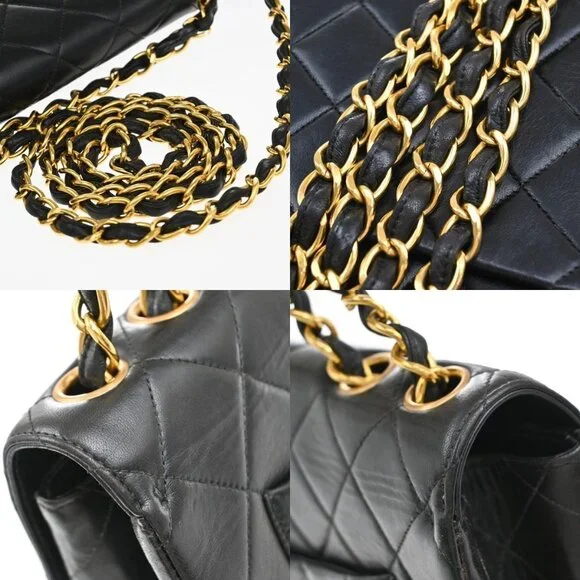 CHANEL CC Matelasse 30 Chain Shoulder Bag Leather Black GHW Vintage 359RF616 - Picture 8 of 16